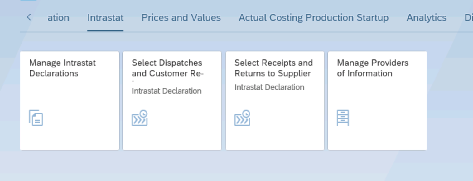 Intrastat in SAP S/4HANA